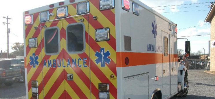 Reflective chevron & stripe installed on Wilson County EMS's remount Reflective chevron & stripe installed on Wilson County EMS's remount